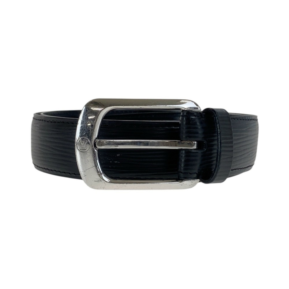 LOUIS VUITTON Epi Santur Ellipse Belt, 85cm (34 inches), Black Leather with